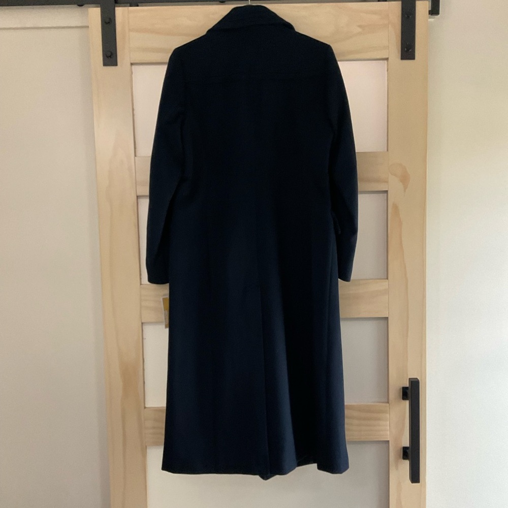 Michael Kors Double Breasted Wool Blend Long Coat Navy Blue Size Small NWT - Picture 3 of 5